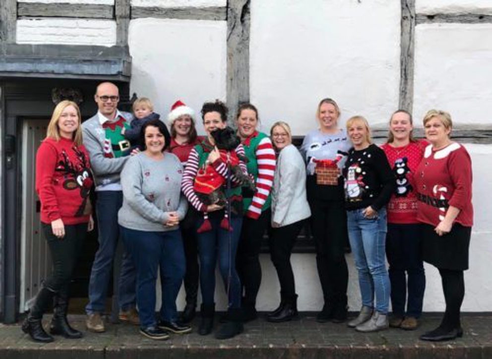 Team 2018 Christmas jumper day 500x365